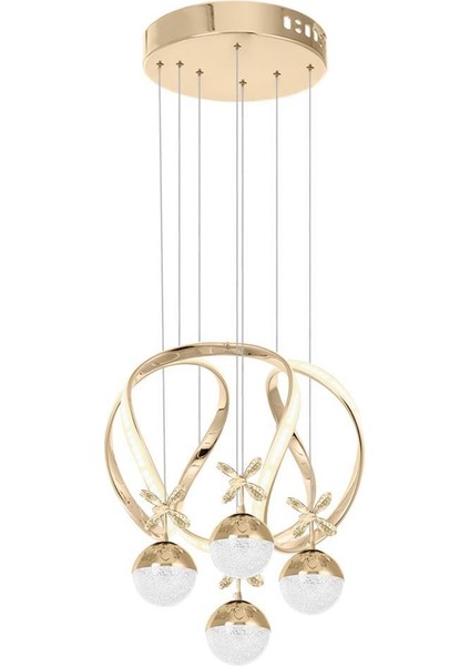 1688-50 Sr 4 Toplu Gold Led Avize(Beyaz Işık -Sarı Işık - Gün Işığı) fiyatları