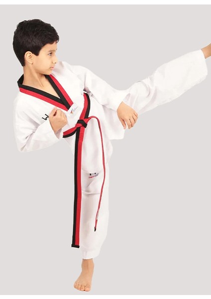 Taekwondo / Tekvando Elbisesi Fitilli Pum Yaka Dobok