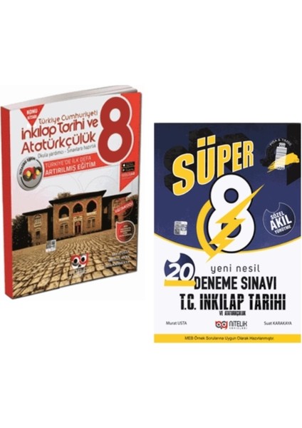 8. Sınıf LGS T.C.. İnkılap Tarihi ve Atatürkçülük Artırılmış Konu Kitabı + 20 Deneme