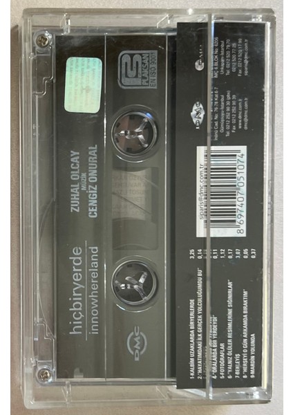 Zuhal Olcay Cengiz Onural Hiçbiryerde Kaset (Orjnal Dönem Baskı Kaset)