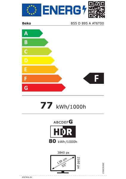 B55 D 895 A 55" 139 Ekran Uydu Alıcılı 4K Ultra HD Smart LED TV