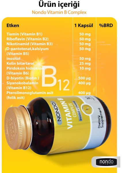 Vitamin B Complex 30 Kapsül