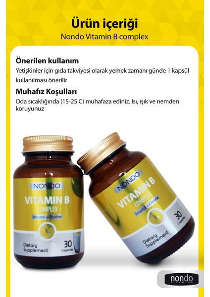 Vitamin B Complex 30 Kapsül