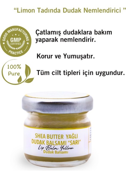 Dudak Bakım Kremi - Lip Balm (Limon Kabuğu & Shea Butter Yağlı) 29 ml.