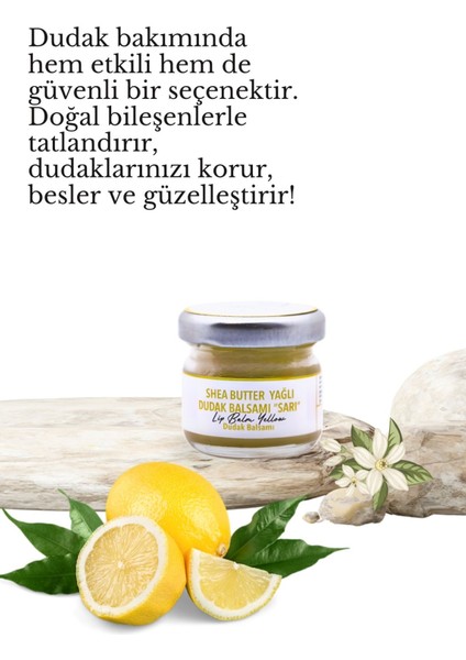 Dudak Bakım Kremi - Lip Balm (Limon Kabuğu & Shea Butter Yağlı) 29 ml.