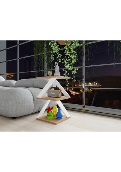 Bubon Yan Sehpa Marbellakiraz-Beyaz Renk modelleri