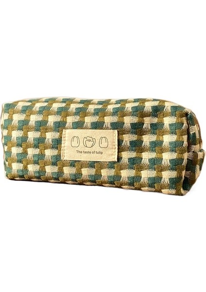 Japon Ins Gökkuşağı Dokuma Kalem Çantası, Basit, Leke Tutmaz, Büyük Kapasiteli Kırtasiye Saklama Çantası, Öğrenci Kız Niş Kalem Kutusu (Yurt Dışından)