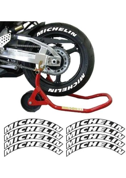 Lastik Yanak Yazısı Mıchelın Beyaz 3D