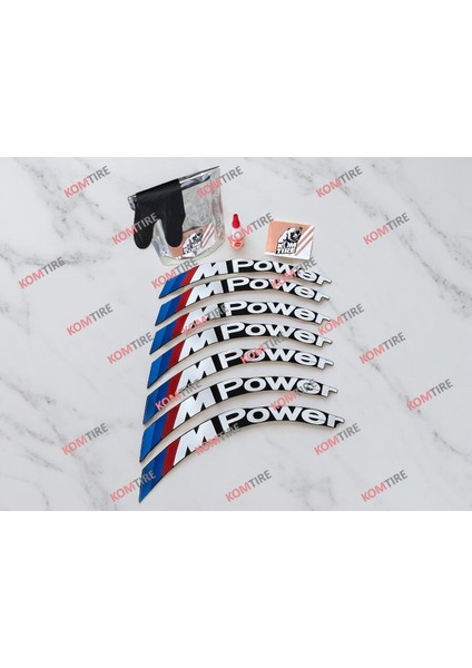 M Power 3D Lastik Yazısı 8 Adet Yazı + Yapıştırıcı fiyatları