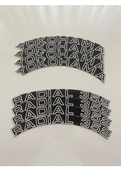 Yokohama Radiel 352 Lastik Yazı Ürün 2.5 cm Proseries 8 Adet Tutkal