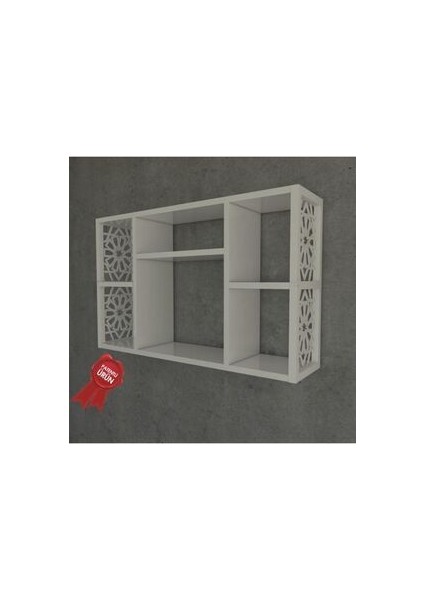 Beyaz Dekoratif Duvar Rafı 80x50x20 cm Dayanıklı Suntalam Malzeme ile Modern Tasarım fiyatları
