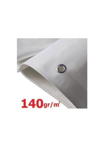 4x6 Metre Lamineli Branda Çadır Gölgelik Su Toz Geçirmez Beyaz