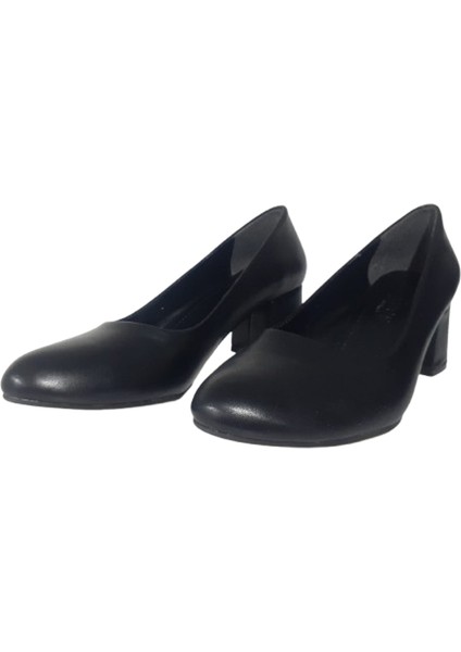Shoes Kadın Siyah Düz Kısa Topuklu Abiye Ayakkabı NRVNA203-97 fiyatları