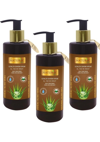 Aloe Vera El - Yüz - Vücut Losyonu 250 ml x 3 Adet
