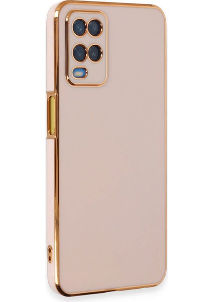 Oppo A54 4g Kılıf Volet Silikon - Pembe 13