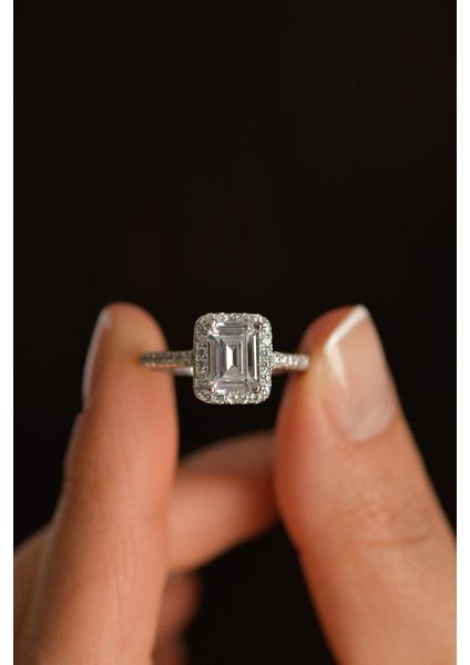 925 Ayar Zirkon Taşlı Rodyum Ayarlanabilir Baget Gümüş Yüzük modelleri