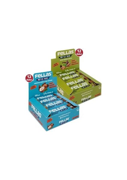 Meyve Bar 40G Ikili Kutu 24 Adet (Antep Fıstıklı x 12 + Hindistan Cevizli x 12) fiyatları