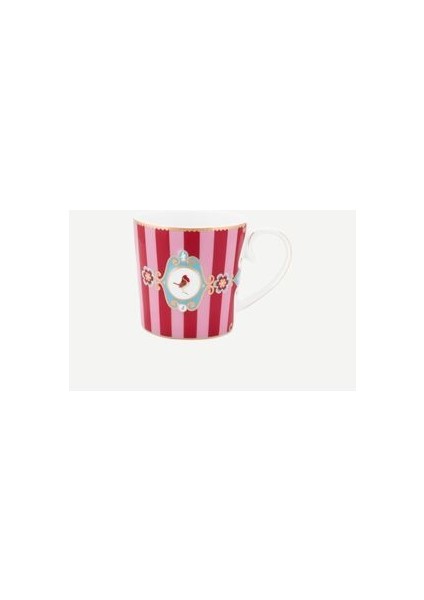 Love Birds Büyük Mug, Kırmızı / Pembe 250 ml