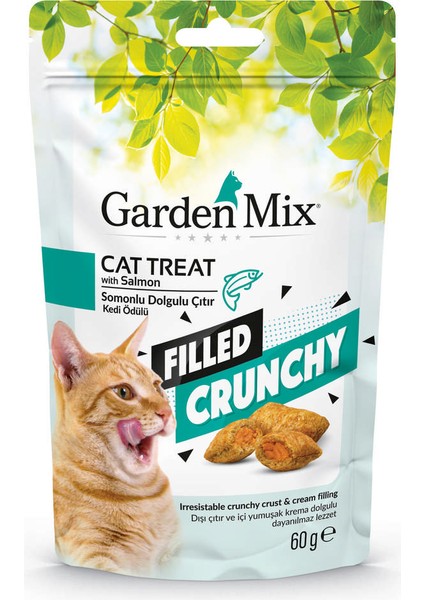 Garden Mix Somonlu Içi Dolgulu Kedi Ödülü 60 gr x 6 Adet