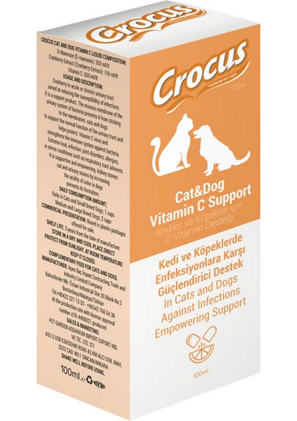 Kedi&köpek Vitamin C Destek 100ml x 2 Adet