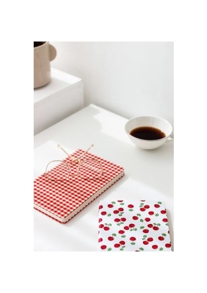 Lastikli Çizgili Defter İkili Paket 13 x 21 cm Krem Renk Sert Kapak fiyatları