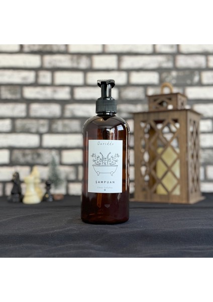 500 ml Şampuan Etiketli Amber Plastik Şişe Boston