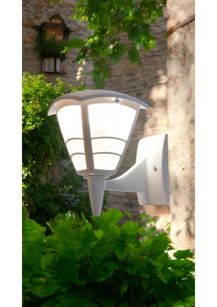 E27 Duylu, 10 Watt Günışığı LED Ampul Dahil, Beyaz Renk Iç ve Dış Mekan Bahçe, Balkon, Teras Apliği fırsatları