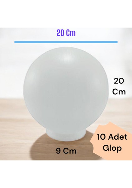 10 Adet 20'lik Karpuz Lamba, Birinci Kalite Pvc Glop, Bahçe Aplikleri Yedek Parçası, 20 cm Pvc Küre