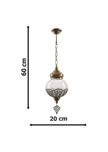 Dilan Osmanlı Otantik Eskitme Boyalı Tekli Avize