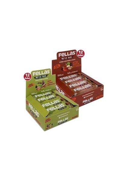 Meyve Bar 40 G Süper Ikili Kutu 24 Adet - Antep Fıstıklı x 12 Adet + Karışık Kuruyemişli x 12 Adet fiyatları