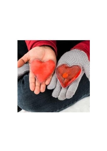 2 Adet Kalp Şeklinde Sihirli Jel El Isıtıcı Dekoratif Hediyelik Kalpli Mini Su Torbası