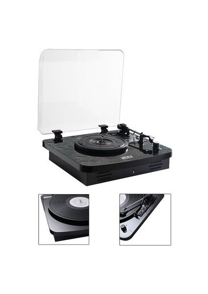 Mtx-356 Nostaljik Pikap Plak Çalar (Şarjlı Bluetooth Aux Hoparlörlü 3 Devir) İğne Dahil