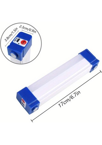 USB Şarzlı, 17 cm 20 Watt 3 Işık Modlu Kampçı, Balıkçı Feneri, Dolap Içi, Tezgah Altı Magnetli Aplik fırsatları