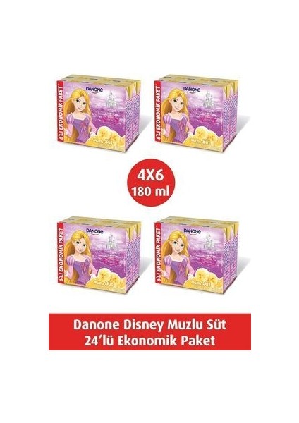 Disney Muzlu Uht Süt 180ML 6'lı (Karakter Seçimi Yapılamamaktadır) X4 Adet