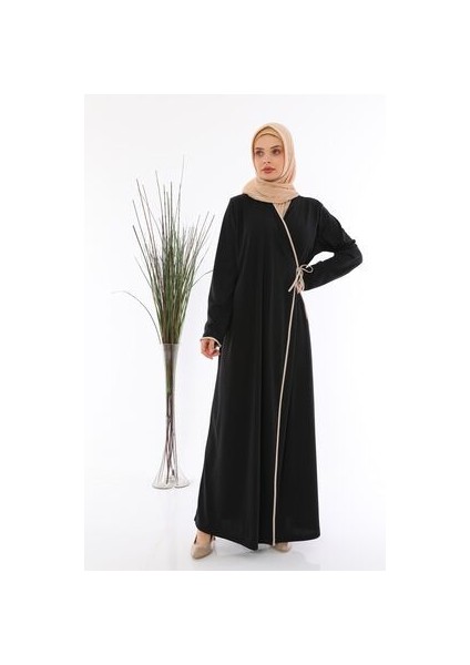 Yandan Bağlamalı Namaz Elbisesi Siyah