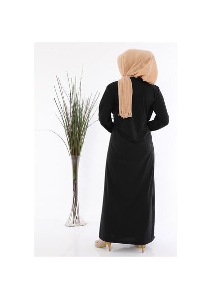 Yandan Bağlamalı Namaz Elbisesi Siyah