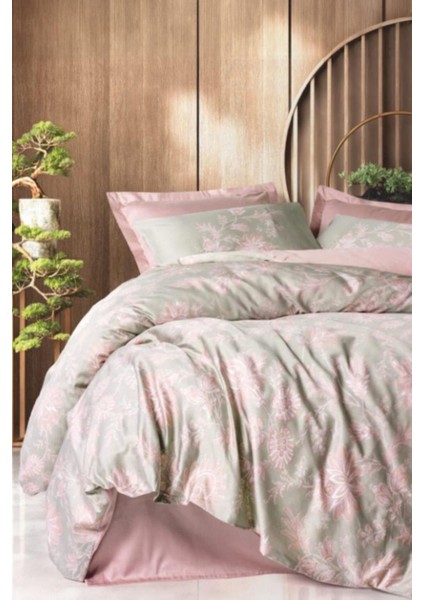 Pamuk Saten Çift Kişilik Nevresim Takımı - Betula Pudra