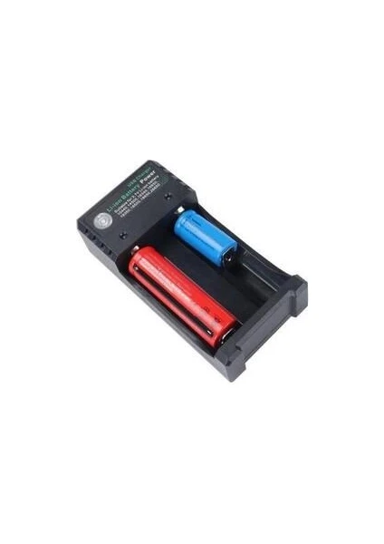 2 Yuvalı 3.7V Li-Ion Pil Şarj Aleti - 18650,26650,10440,14500,16340,16650,18350,18500 Pil Şarj Aleti - BH-042100-02U