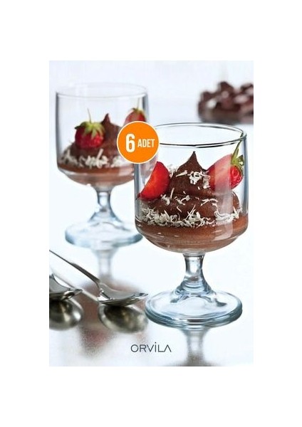 Plastik Magnolia Tatlı Sunum Bardağı 6'lı Sert Plastik Dondurma Puding Kasesi fiyatları