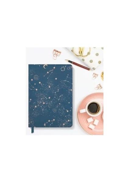 Akıllı Adam Yayınları Notebook Sert Kapak Çizgili Defter 13 x 21 cm Hardcover Notebook Dark Blue