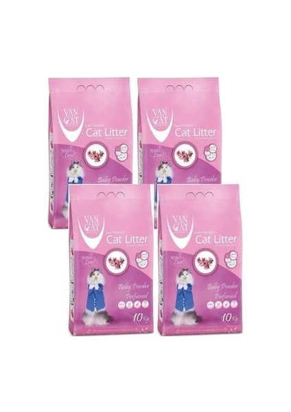 Van Cat Baby Powder Parfümlü Kedi Kumu 10 kg x 4 Adet