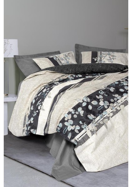 Ranforce Nevresim Takımı Çift Kişilik Lehlare Antrasit