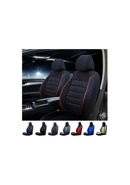 Fiat Tofaş Uno Ön Arka Takım Koltuk Kılıfı Gof Siyah-Kirmizi