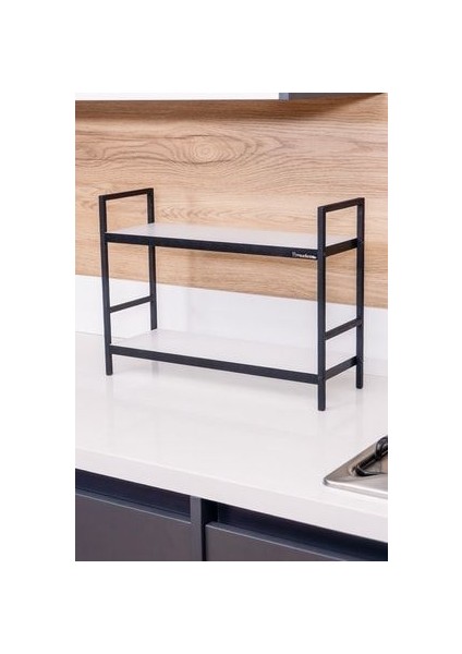 Masaüstü Düzenleyici 47x36x16 cm – MDF Lam ve Suntalam, Modern Tasarımlı Çok Amaçlı Depolama Rafı ve Baharatlık