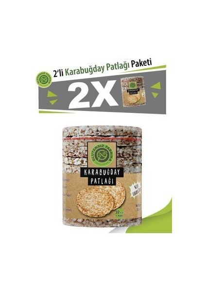 Karabuğday Patlağı 2 Paket 176 gr Sağlıklı Atıştırmalık