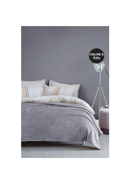 Bedding Holly Wellsoft Battaniye Çift Kişilik - Gri