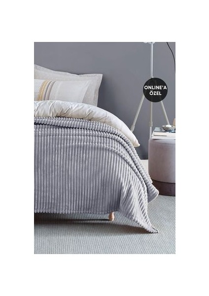 Bedding Holly Wellsoft Battaniye Çift Kişilik - Gri