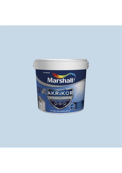 T1.08.79 15 Litre Akrikor Silikonlu+Akrilik Su Bazlı Dış Cephe Boyası (MARSHALL.5271089)