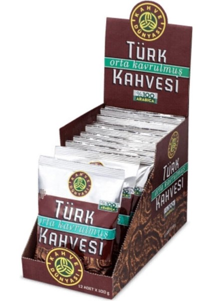 Orta Kavrulmuş Türk Kahvesi 100 gr - 12 Li fiyatları