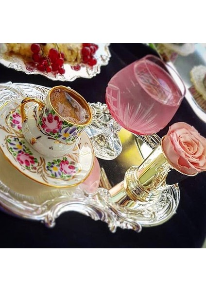 El Boyama Porselen 2li Set Osmanlı Saray Kahve Fincanı-Beyaz modelleri